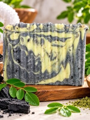 Charcoal Moringa Soap