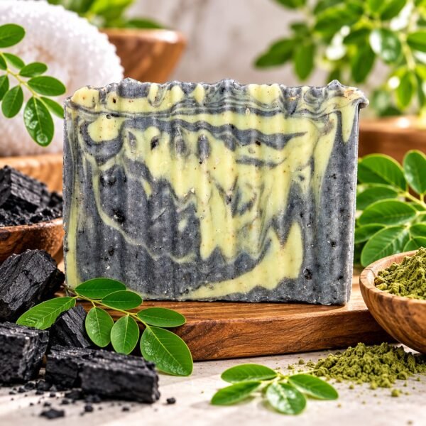 Charcoal Moringa Soap